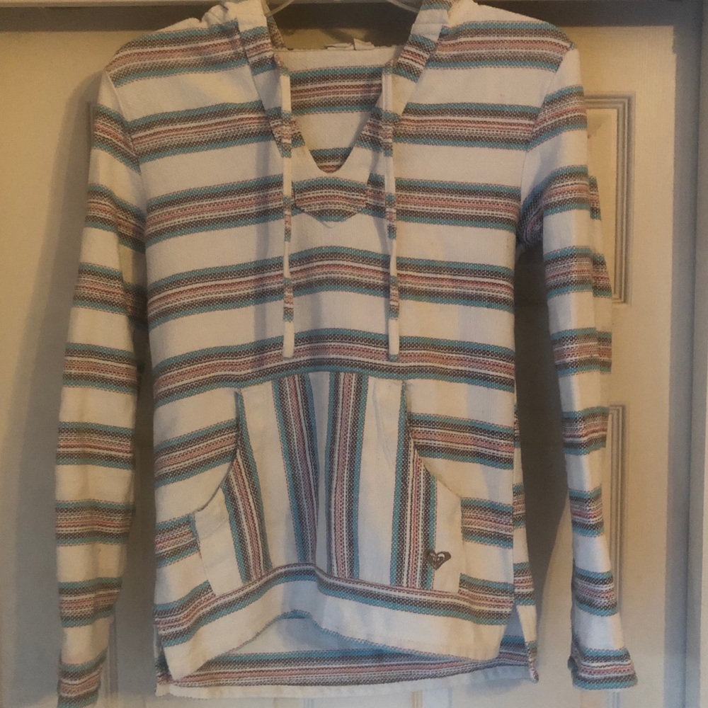 Roxy hooded poncho pull over